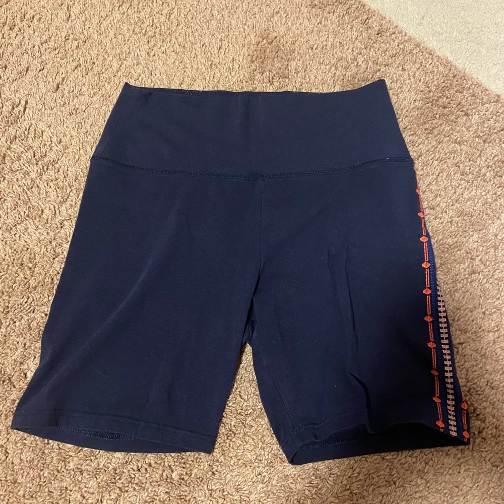 American eagle aerie navy bike shorts with pattern